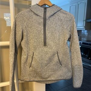 lululemon athletica Heathered Gray Half-Zip Hooded Pullover
